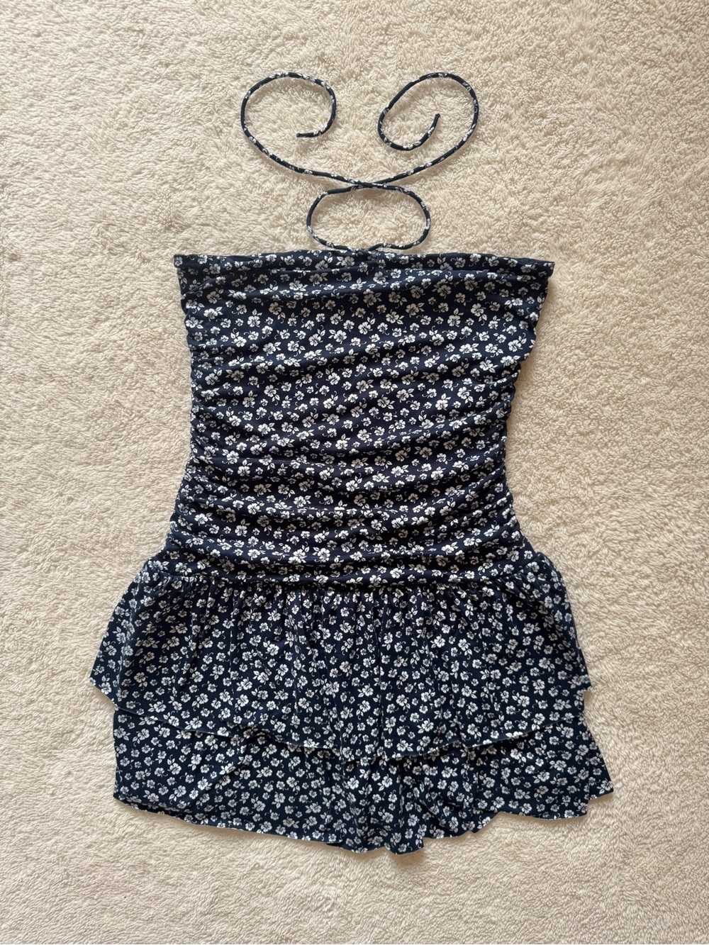 Hollister strapless floral dress size Medium